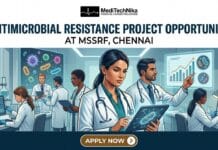 Antimicrobial Resistance Project Opportunity at MSSRF, Chennai | Medical Professionals Apply Now! Research Scientist Job at MSSRF in Chennai. Medical Professionals Apply for the Antimicrobial Resistance Research in the MSSRF Recruitment.