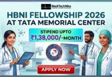 ₹1,38,000/-Month Stipend for HBNI Fellowship 2026 at Tata Memorial Center | Apply Now! HBNI Fellowship at Tata Memorial Center in Punjab. Medical Professionals Apply for the Fellowships. Stipend Upto ₹1,38,000/Month.