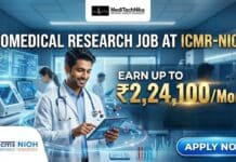 ₹2,24,100/- Month for Biomedical Research Job at ICMR-NIOH | Don’t Miss this Leadership Opportunity! Biomedical Research Job at ICMR-NIOH in Nagpur. Medical Professionals Apply for the ICMR-NIOH Recruitment. Earn Upto ₹2,24,100/Month!