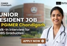Junior Resident Job at PGIMER Chandigarh | Walk-In Interview for MBBS Graduates Junior Resident Job at PGIMER, Chandigarh. Attend Walk-in Interview for the PGIMER Recruitment. Resident Job Position for MBBS Candidates.