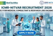 ICMR-NITVAR Recruitment 2026 | Apply for High-Paying Medical Consultant & Research Job Vacancies! ICMR-NITVAR Recruitment for Medical Consultant & Research Job Vacancies in Pune. Medical Professionals Apply for the Jobs in Pune.