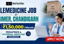 Salary Up to ₹1.5 Lakh/Month for the Telemedicine Job at PGIMER | Paediatrics & Internal Medicine Vacancies! Telemedicine Job at PGIMER in Chandigarh. Pediatrics and Internal Medicine Vacancies Available. Earn Upto ₹1.5 Lakh/Month.