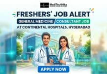 Entry-Level General Medicine Consultant Job at Continental Hospitals, Hyderabad | Don’t Miss it! General Medicine Consultant Job for Freshers at Continental Hospitals in Hyderabad. MD/DNB Candidates Apply for the Job Position.