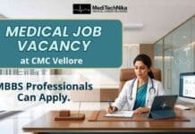 Medical Officer Job at CMC Vellore | MBBS Candidates Apply Now! Medical Job at CMC Vellore Careers offering Clinical Research Jobs for MBBS doctors in Pulmonary Medicine