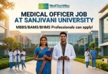 Medical Officer Job Vacancy at Sanjivani University | MBBS Professionals are Welcome! Medical Officer Job at Sanjivani University for Residential Medical Officer in Kopargaon, Maharashtra