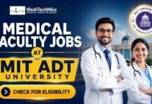 Anatomy & Physiology Faculty Jobs at MIT ADT University | Apply Soon Before its too Late! Medical Faculty Jobs at MIT ADT University in Pune. Medical Professionals Apply for the MIT ADT Recruitment in Pune.