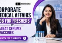 Corporate Medical Affairs Job at Bharat Serums & Vaccines | MBBS/MD Pharmacology Freshers Apply Now! Corporate Medical Affairs Job at Bharat Serums & Vaccines in Mumbai. MBBS/MD Pharmacology Freshers Apply for this Job.