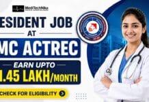 ₹1.45 Lakh/Month for the Resident Job at TMC ACTREC | Attend Walk-in Interview! Resident Job at TMC ACTREC, Mumbai. Earn Upto ₹1.45 Lakh/Month. Apply for the Senior Resident Position at ACTREC.