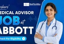 Freshers’ Medical Advisor Job at Abbott | MD Pharmacology Candidates Are Eligible! Medical Advisor Job in Kolkata. Medical Advisor Job at Abbott Careers. MD Candidates Apply for the Regional Medical Advisor Job.
