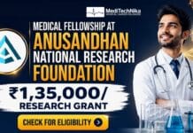 ₹1,35,000/ Research Grant for Medical Fellowship at Anusandhan National Research Foundation | MD Professionals Are Welcome! Medical Fellowship at Anusandhan National Research Foundation. Research Grant Upto ₹1,35,000/ for the Ramanujan Fellowship.