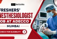 Freshers’ Anesthesiologist Job at Adecco, Mumbai | MD Professionals Apply Now! Anesthesiologist Job at Adecco, Mumbai. MD Freshers Apply for this Job at Adecco Careers. Cardiac Anesthetist Job in Mumbai.
