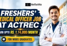 Freshers’ Medical Officer Job at ACTREC | Launch Your Career in Emergency Cancer Care & Earn Upto Rs. 1,14,000/Month! Freshers' Medical Officer Job at ACTREC in Mumbai. MBBS Jobs in Mumbai. Jobs at TMC ACTREC. Walk-in Interview at TMC-ACTREC.