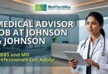 Johnson & Johnson hiring for Medical Advisor Job, Mumbai | MBBS and MD Professionals – Apply Now! Medical Advisor Job at Johnson & Johnson for MBBS and MD professionals in Mumbai