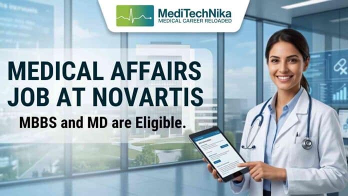 Medical Affairs Job at Novartis for MD, healthcare professionals in India