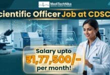₹1,77,500/- for Govt Scientific Officer Job at CDSCO | Medical Professionals Apply Now! Scientific Officer Government Job at CDSCO Recruitment under Ministry of Health and Family Welfare