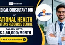 Rs.1,50,000/Month for Medical Consultant Job at National Health Systems Resource Centre | Apply Today! Medical Consultant Job at National Health Systems Resource Centre. Medical Professionals Apply for the NHSRC Recruitment.
