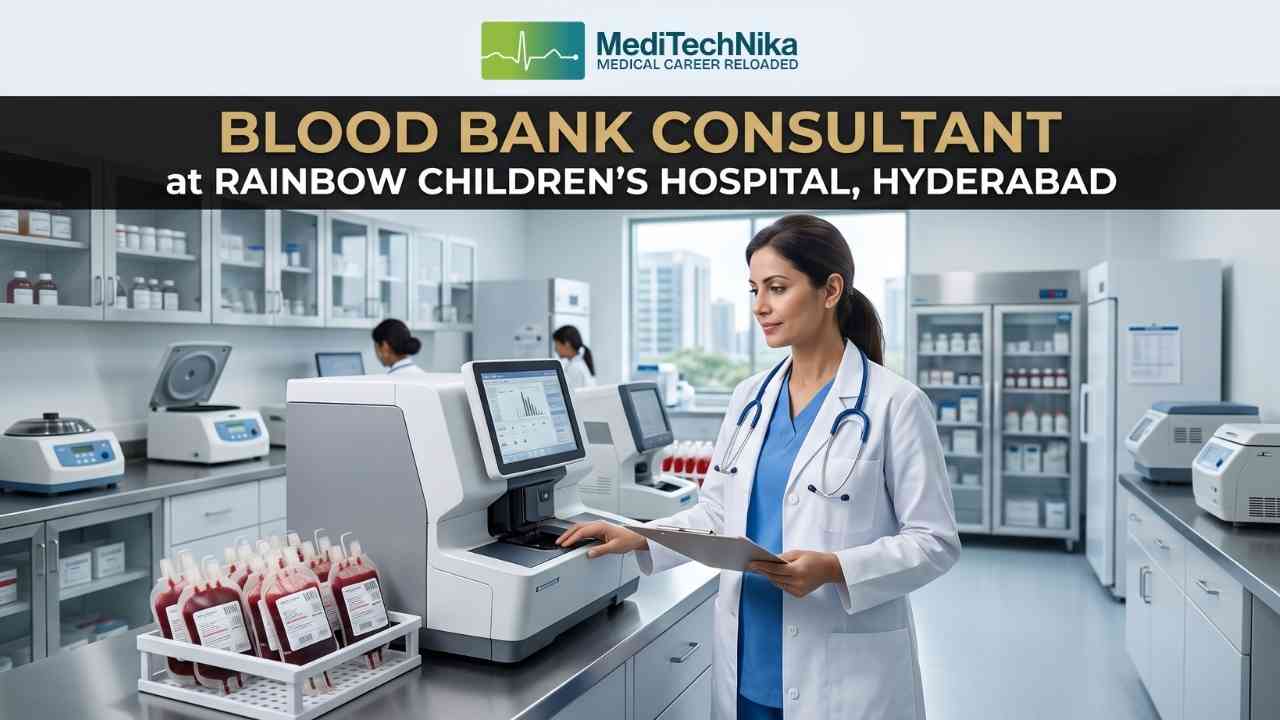 Blood Bank Consultant Job at Rainbow Children's Hospital in Hyderabad for MD DNB Transfusion Medicine doctors Blood Bank Consultant Job at Rainbow Children's Hospital in Hyderabad for MD DNB Transfusion Medicine doctors