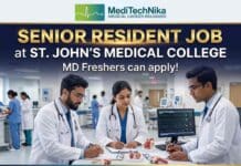 Work as an Anatomy Senior Resident Job at St. John’s Medical College | MD Freshers are Welcome! Join St. John's Medical College | Senior Resident Job for MD Anatomy