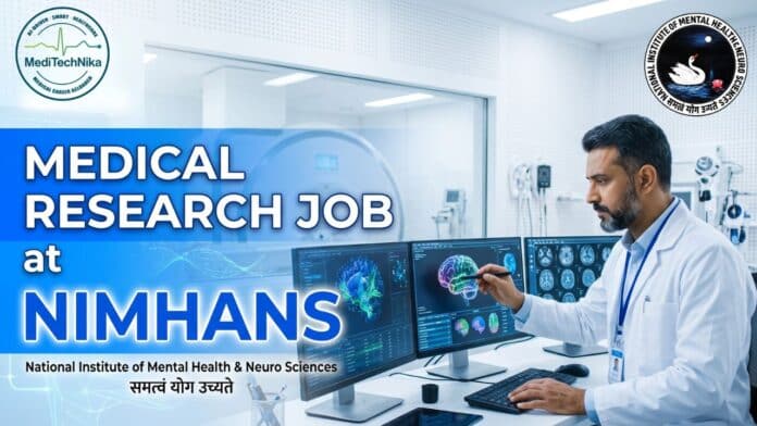 Medical Research Job for Senior Research Officer Epidemiology at NIMHANS Bangalore