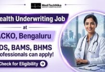 Health Underwriting Jobs at ACKO – BDS, BAMS, BHMS, PharmD & Healthcare Professionals | Apply Now! Health Underwriting Job at ACKO