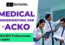 Work Beyond Clinical Practice – Acko Is Hiring Medical Underwriters! | MBBS/BDS Professionals are Welcome! Medical Underwriting Job at Acko Bengaluru Recruitment