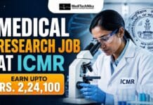 Earn Upto Rs. 2,24,100 Medical Research Job at ICMR | Lead Advanced Biomedical Research! Medical Research Job at ICMR in Delhi. Earn Salary Upto Rs. 2,24,100 for the Medical Research Leadership Role at ICMR.