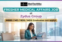 Fresher Medical Affairs Job at Zydus Group | MBBS / MD / BDS / MDS Professionals are Eligible! Medical Affairs Job at Zydus Group | Regional Medical Liaison | Medical Jobs in Mumbai