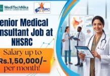 Senior Medical Consultant Job at NHSRC for Senior Consultant | Salary up to ₹1.50 lakh per month! Medical Consultant Job at NHSRC for Senior Consultant Tribal Health under NHSRC Recruitment 2026
