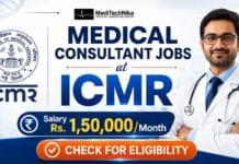 ₹1,50,000/Month for Medical Consultant Jobs at ICMR | Medical Professionals Apply! Medical Consultant Jobs in Delhi. ICMR Recruitment for Medical Professionals. Senior Consultant Position at ICMR.