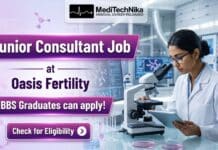 Junior Consultant Job at Oasis Fertility | Freshers of 0-3 years | MBBS/MS/MD | Apply Now! Junior Consultant Job at Oasis Fertility
