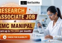 Salary up to ₹67,000 + HRA as a Research Associate at KMC Manipal | MD/MS/MDS Professionals can Apply! Research Associate Job at Kasturba Medical College, Manipal