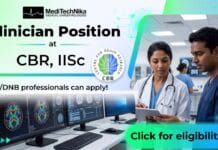IISc Hiring Doctors for Clinician Positions | MD/DNB Professionals are Welcome to Apply! Explore IISc Clinician Jobs at CBR for MD/DNB doctors. Review various requirements and application details here only on MediTechNika!