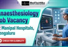 MBBS + Anaesthesiology Specialists Wanted at Manipal Hospitals, Bengaluru | Click here to apply! Junior Consultant Cardiac Anaesthesiology Job at Manipal Hospitals