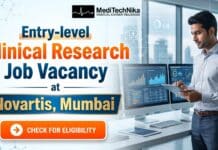 Entry-Level Clinical Research Medical Advisor Job at Novartis Mumbai | MBBS/MD Can Apply Now! Entry-Level Clinical Research Job at Novartis, Mumbai