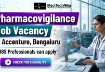 Pharmacovigilance Job at Accenture, Bengaluru – MBBS Professionals Can Apply Pharmacovigilance Job at Accenture, Bengaluru