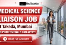 Takeda Hiring Medical Science Liaison – Oncology in Mumbai | MD Professionals Can Apply! Medical Science Liaison Job at Takeda, Mumbai