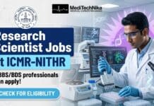 ICMR-NITHR Hiring Medical Professionals – Project Research Scientist Jobs, Earn Up to ₹78,000 + HRA! Project Research Scientist Jobs at ICMR-NITHR