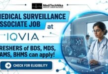 Fresher Medical Surveillance Associate Job at IQVIA, Pune | BDS,MDS,BAMS,BHMS Graduates can apply! BDS Job for Medical Surveillance Associate at IQVIA