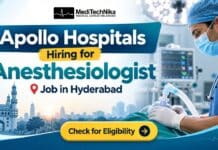 Apollo Hospitals Hiring for Anesthesiologist Job in Hyderabad | Apply Today! Anesthesiologist job at Apollo Hospitals. Medical professionals can apply for the anesthesiology job in Hyderabad.