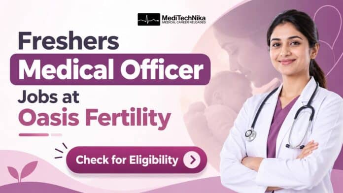 Medical Officer Jobs at Oasis Fertility. MBBS Freshers Jobs in Andra Pradesh. MBBS Candidates can apply for the Medical Officer Jobs!