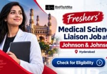 Fresher’s Medical Science Liaison Job at Johnson & Johnson, Hyderabad | A Corporate Job Opportunity for Doctors! Medical Science Liaison Job at Johnson & Johnson. MBBS/BDS Jobs in Hyderabad. Apply for the MSL Jobs in Hyderabad.