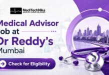 Medical Advisor Job at Dr Reddy’s, Mumbai | MBBS/MD Professionals Are Welcome! Medical Advisor Jobs in Mumbai. MBBS/MD Professionals can apply for Medical Advisor Job at Dr Reddy's Laboratories.