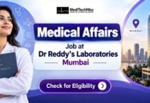 Medical Affairs Job at Dr Reddy’s Laboratories | Apply for a Healthcare Leadership Position! Medical Affairs Job at Dr Reddy's Laboratories. Apply for the Medical Affairs Team Lead Position at Dr Reddy's in Mumbai.