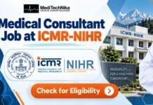 Medical Consultant Job at ICMR-NIHR | Attend Walk-in Interview on 29 Sept 2026! Medical Consultant Job at ICMR-NIHR. MBBS/BDS Candidates can apply for the ICMR-NIHR Recruitment. Attend Walk-in Interview on 29 Sept 2026.