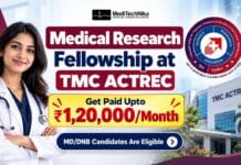 ₹1,20,000/Month for the Medical Research Fellowship in Mumbai | Apply for the TMC ACTREC Recruitment! Medical Research Fellowship in Mumbai. TMC ACTREC Recruitment for Research Fellow Position in Radiation Oncology.