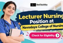 Lecturer Nursing Position at Navodaya College of Nursing | Don’t Miss This Opportunity Apply for the Nursing Lecturer Job at Navodaya College of Nursing in Raichur. Check eligibility, responsibilities and application details.